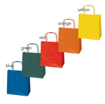 Shopper in carta - maniglie cordino - colori assortiti natalizi - 26 x 11 x 35cm - conf. 25 shoppers