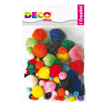 Pompons - colori assortiti - CWR - Busta 40 pezzi