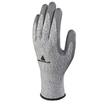 Guanti antitaglio Venicut34GR - maglia econocut - palmo in poliuretano - taglia 08 - grigio - Deltaplus - pack 3 paia