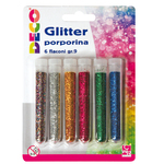 Glitter grana fine - 12ml - colori assortiti - CWR - blister 6 flaconi