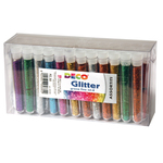 Glitter grana fine - 12ml - colori assortiti - CWR - blister 50 flaconi