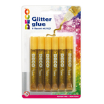 Blister Colla glitter - 10,5ml - oro - CWR - Conf. 6 penne