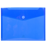 Busta a tasca con chiusura in velcro - PPL - 24x32 cm - blu/trasparente - Exacompta