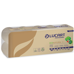 Carta igienica EcoNatural - 9,5 cm x 19,8 mt - 15 gr - diametro 10 cm - 180 strappi - Lucart - pacco 10 rotoli