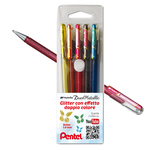 Roller gel Hybrid Dual Metallic - punta 1,0mm - 5 colori assorititi  - Pentel - astuccio 5 roller