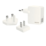 Caricatore universale - 2 porte USB - bianco - Leitz Complete