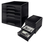 Cassettiera Drawer Cabinet Cube 5 - nero - Leitz