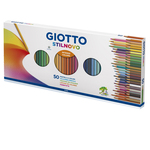 Pastelli colorati Stilnovo - Lunghezza 18cm e mina 3,3mm - Giotto - astuccio 50 pastelli