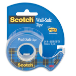 Nastro adesivo con chiocciola Scotch® Wall Safe - removibile - 19 mm x 16,5 m - trasparente - Scotch®