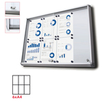Bacheca per interni - magnetica - 6 fogli A4 - ante scorrevoli - Studio T