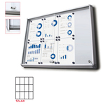 Bacheca per interni - magnetica - 12 fogli A4 - ante scorrevoli - Studio T