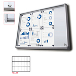 Bacheca per interni - magnetica - 18 fogli A4 - ante scorrevoli - Studio T