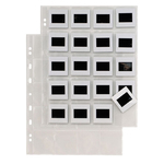 Buste forate porta diapositive Atla F Dia 20 - 20 spazi 5,5x5,5 cm - trasparente - Sei Rota - conf. 10 pezzi