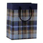 Shopper regalo Scozzese blu - 23 x 30 x 10cm - Kartos