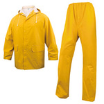 Completo impermeabile EN304 - giacca + pantalone - poliestere/PVC - taglia XXL - giallo - Deltaplus
