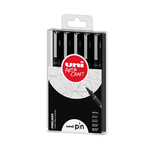 Astuccio Pin fineliner - nero - 5 pezzi - Uni Mitsubishi