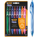 Penna gel scatto Geolocity Quick Dry - punta 0.7mm - colori assortiti - astuccio 8 colori - Bic