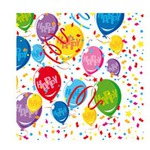 Tovaglioli  happy Balloons - 33x33cm - Balloons - Big Party