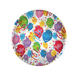 Piatti carta plastificata - Balloons Ø18cm -  10 pezzi - Big Party