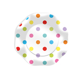 Piatti - multicolor - pois Ø18cm - 10 pezzi - Big Party