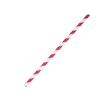 Cannucce Stripes - carta - rosso/bianco - 12 pezzi - Big Party