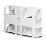 Libreria bassa Concept - 3 ripiani - 100x38,6x124 cm - bianco - Artexport