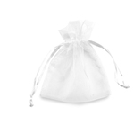 Sacchetti organza Milly - 8,5x10cm - bianco - 20 saccheti - PNP