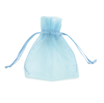 Sacchetti organza Milly - 8,5x10cm - celeste - 20 sacchetti - PNP