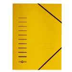 Cartella 3 lembi - con elastico - cartoncino - A4 - giallo - Pagna