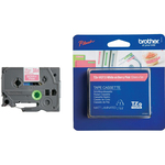 Brother - Nastro - Bianco/rosa shocking - TZEMQP35 - 12mm x 5mt