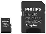 Philips - Micro SDXC Card - 128 GB - classe 10 - adattatore incluso