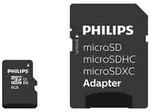 Philips - Micro SDHC Card - 8 GB - classe 10 - adattatore incluso