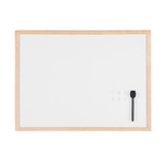 Lavagna bianca magnetica - 45x60 cm - cornice legno - bianco - Starline