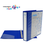 Raccoglitore personalizzabile KingShow - 4 anelli a D 50 mm - dorso 6 cm - 22x30 cm - blu -Starline