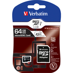 Verbatim - Micro SDHC Classe 10 fino a 45mb/sec - 44084 - 64GB