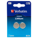 Verbatim - Blister 2 MicroPile a pastiglia CR2032 - litio - 49936 - 3V