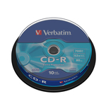 Verbatim - Scatola 10 CD-R Data Life serigrafato - spindle 1X-52X - 43437 - 700MB