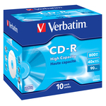 Verbatim - Scatola 10 CD-R Data Life Jewel Case serigrafato - 1X-40X - 43428 - 800MB