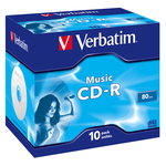 Verbatim - Scatola 10 CD-R Music Live It! serigrafato - colorato - 43365 - 80min