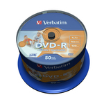 Verbatim - Scatola 50 DVD-R - stampabile - 43533 - 4,7GB