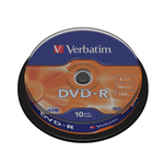 Verbatim - Scatola 10 DVD-R - serigrafato - 43523 - 4,7GB