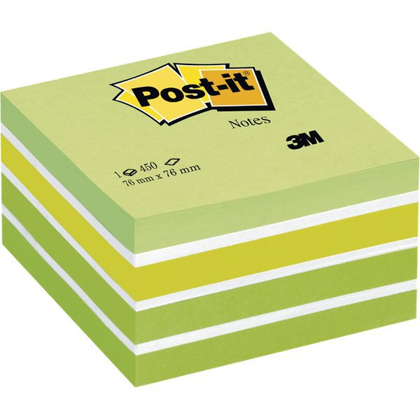 Cubi di foglietti di Post-it  colorati e giallo Canary 