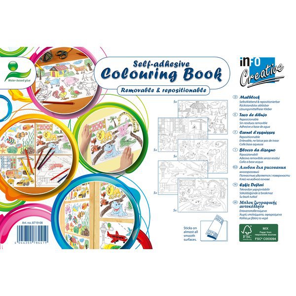 Colouring book adesivo