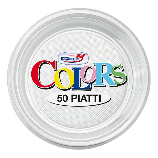 Stoviglie monouso in plastica colorata