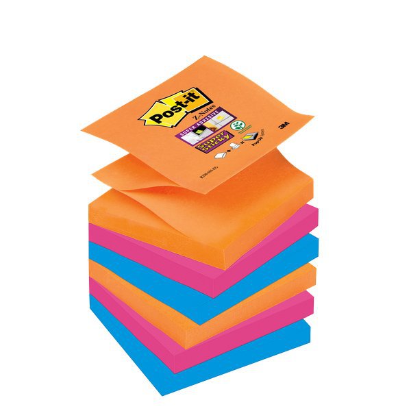 Ricariche di foglietti Post-it  Super Sticky Z-Notes colorate