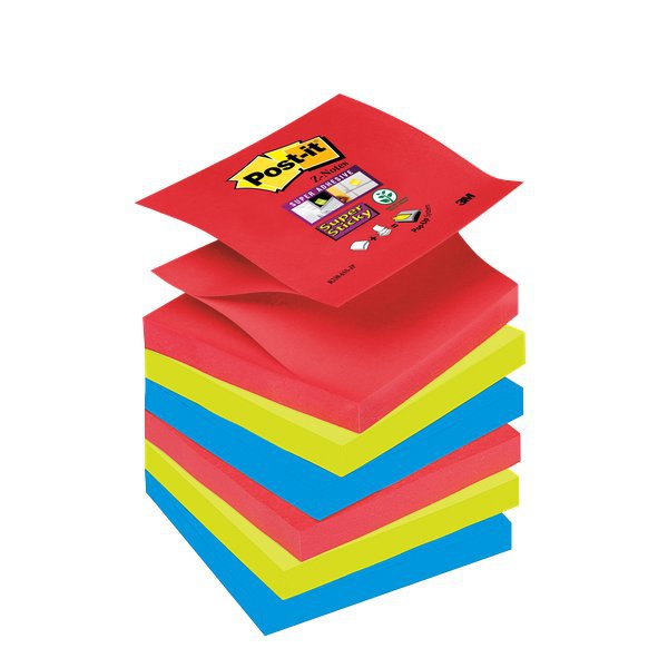 Ricariche di foglietti Post-it  Super Sticky Z-Notes colorate