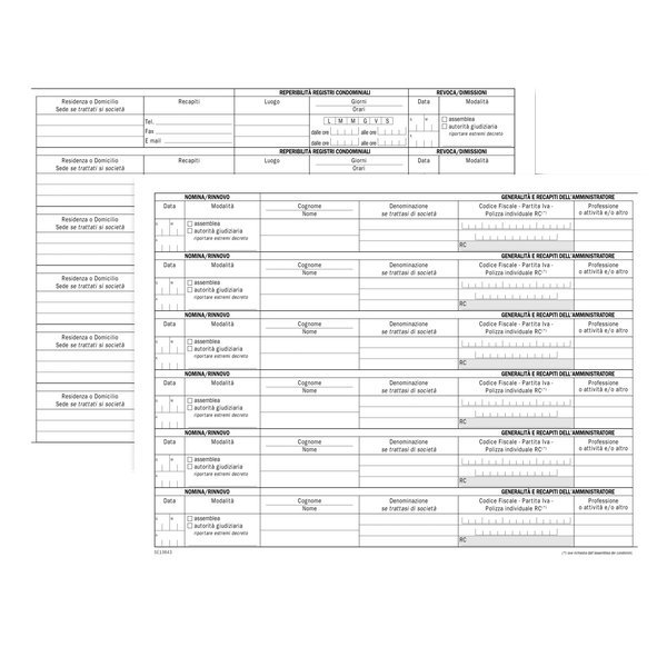 Registro nomina/revoca amministratore condominio