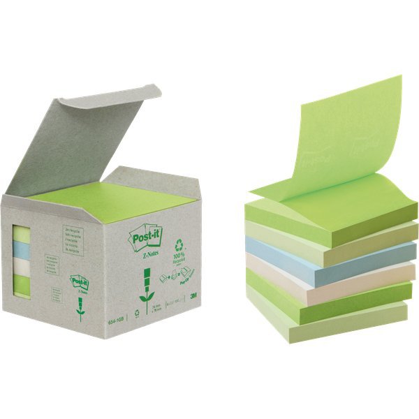 Ricariche di foglietti Post-it  Z-Notes Riciclate Giallo