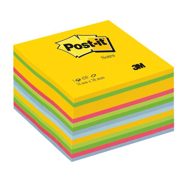 Cubi di foglietti di Post-it  colorati e giallo Canary 