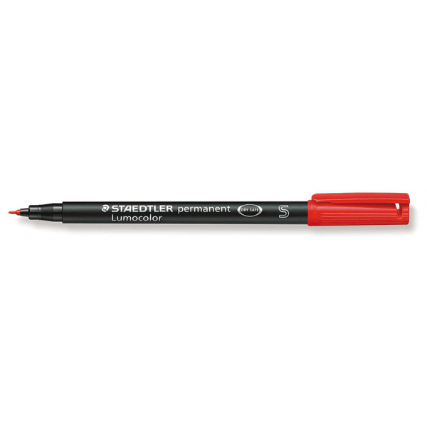 Pennarello Lumocolor Permanent 313 - punta 0,4mm - rosso  - Staedtler